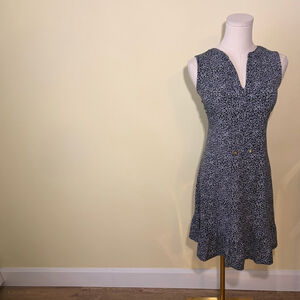 Michael Kors Women’s Black & White Floral Sleeveless Mini Dress M